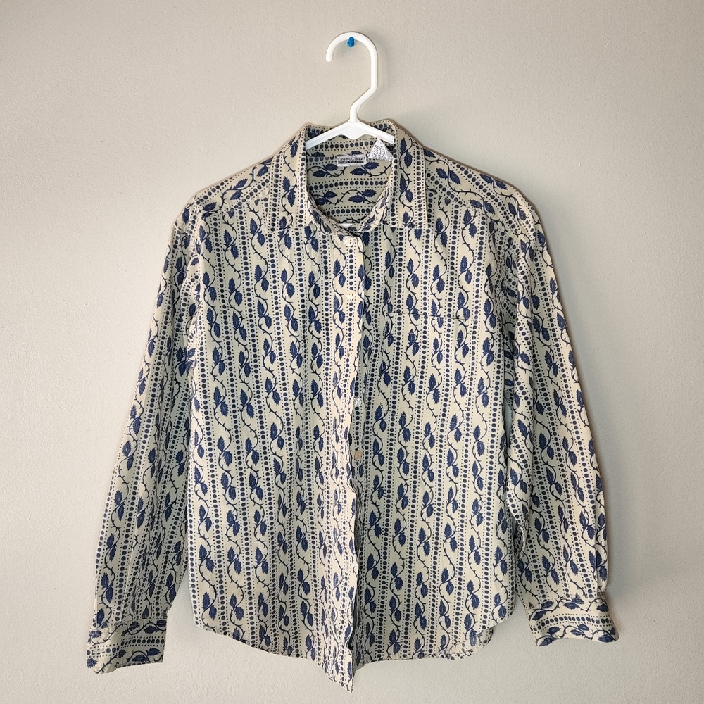 Cabin Creek Petite patterned Button Down shirt